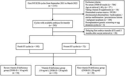 The role of serum vitamin D in patients with normal ovarian reserve undergoing the first IVF/ICSI cycle